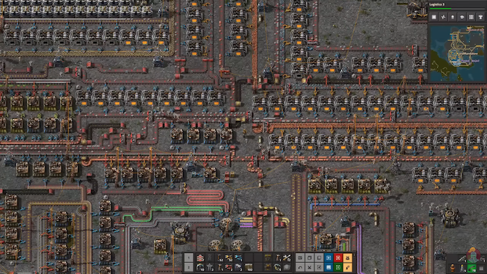 A typical Factorio factory.